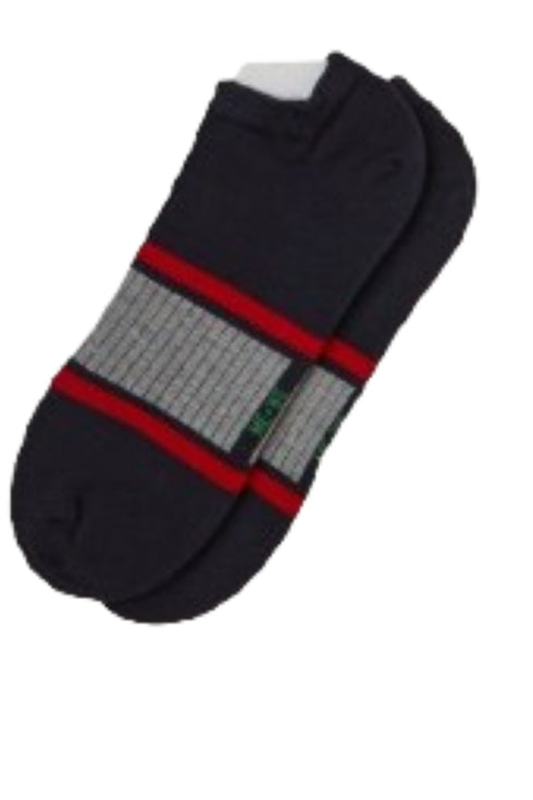 Ανδρική Κοντή Κάλτσα Ανθρακί με Σχέδιο