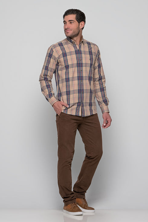 Ανδρικό Παντελόνι Chino Καφέ Lexton