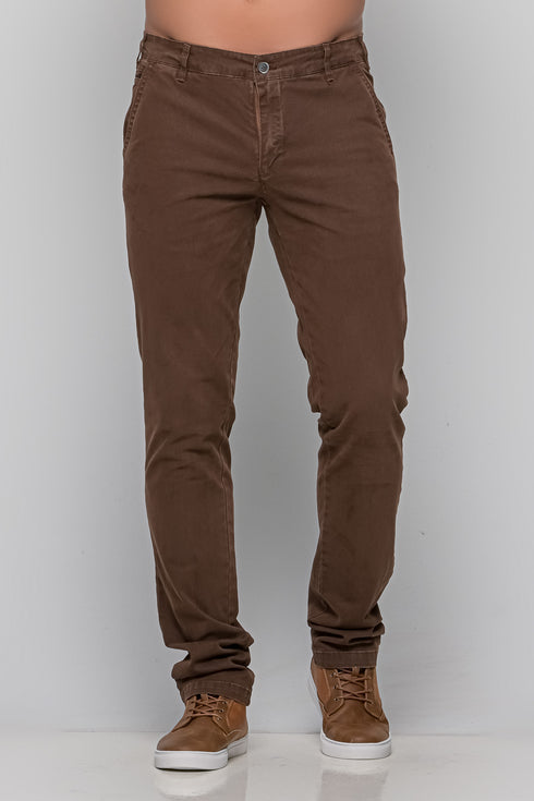 Ανδρικό Παντελόνι Chino Καφέ Lexton