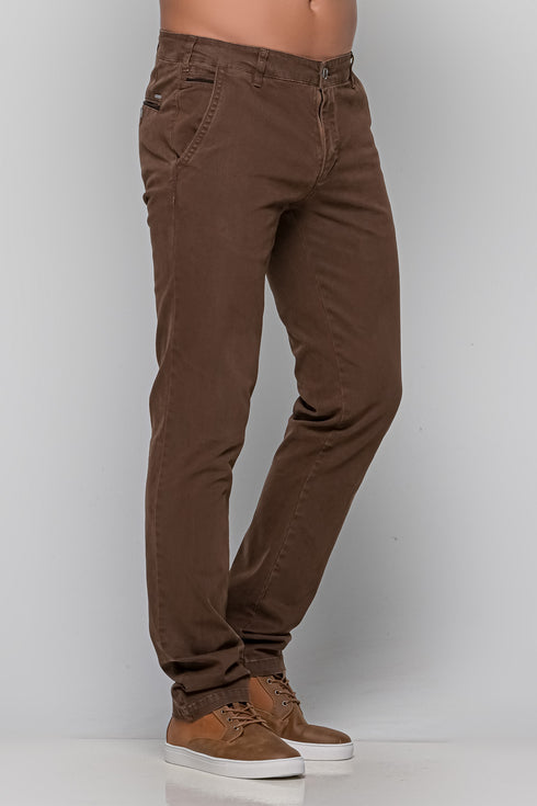 Ανδρικό Παντελόνι Chino Καφέ Lexton