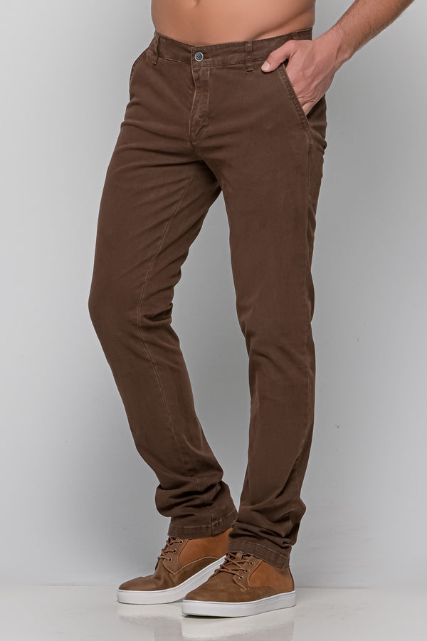 Ανδρικό Παντελόνι Chino Καφέ Lexton