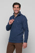 Ανδρική Μπλούζα με Φερμουάρ Χρώμα Μπλε Lexton