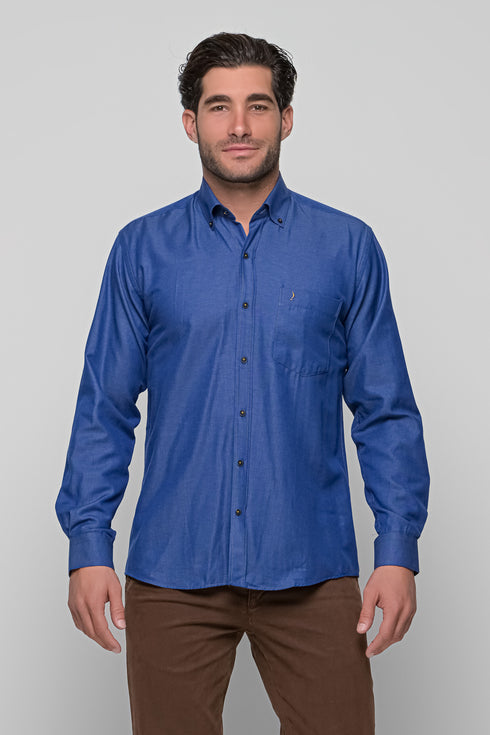 Ανδρικό Πουκάμισο Oxford Χρώμα Μπλε NCS
