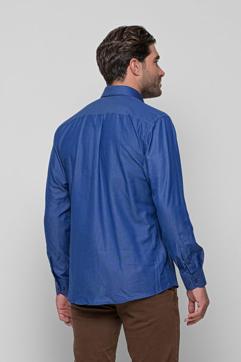 Ανδρικό Πουκάμισο Oxford Χρώμα Μπλε NCS