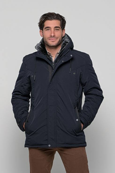 Ανδρικό Χειμωνιάτικο Μπουφάν Μπλε Cotton Green