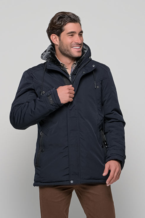 Ανδρικό Χειμωνιάτικο Μπουφάν Μπλε Cotton Green