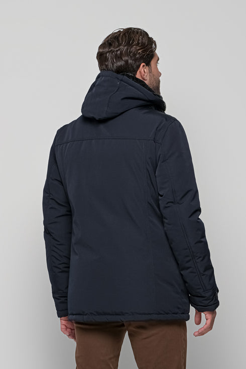 Ανδρικό Χειμωνιάτικο Μπουφάν Μπλε Cotton Green