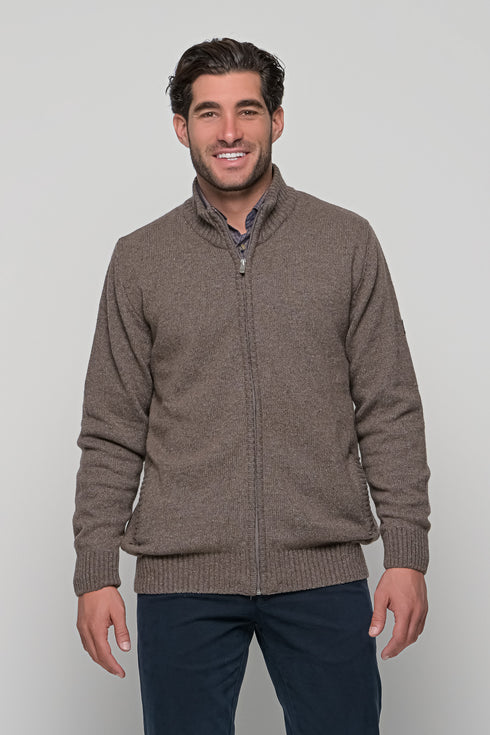 Ανδρική Πλεκτή Ζακέτα Χρώμα Μπεζ Bradley