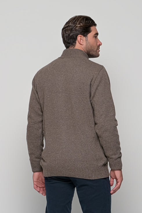 Ανδρική Πλεκτή Ζακέτα Χρώμα Μπεζ Bradley