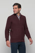 Ανδρική Πλεκτή Ζακέτα Χρώμα Μπορντό Bradley
