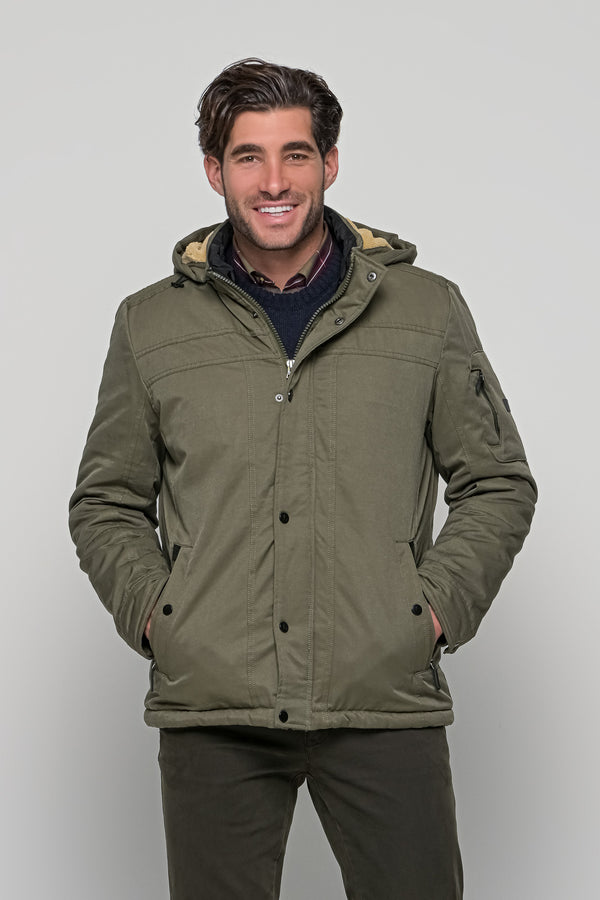 Ανδρικό Χειμωνιάτικο Μπουφάν Χακί Lexton