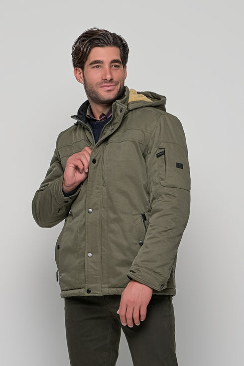 Ανδρικό Χειμωνιάτικο Μπουφάν Χακί Lexton
