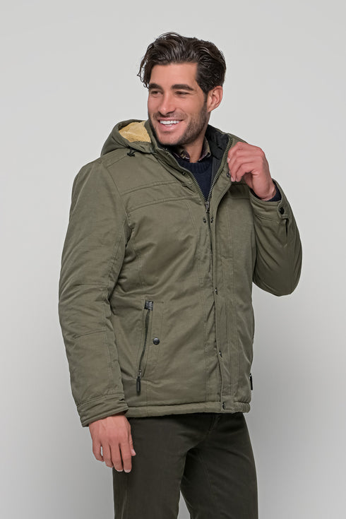 Ανδρικό Χειμωνιάτικο Μπουφάν Χακί Lexton