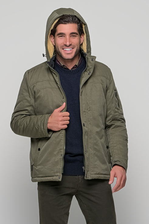 Ανδρικό Χειμωνιάτικο Μπουφάν Χακί Lexton