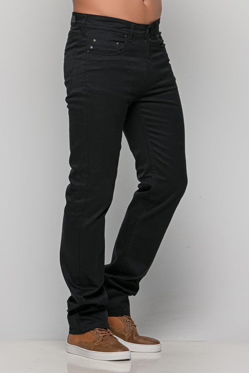 Ανδρικό Παντελόνι Πεντάτσεπο Κανονική Γραμμή Μαύρο Stef
