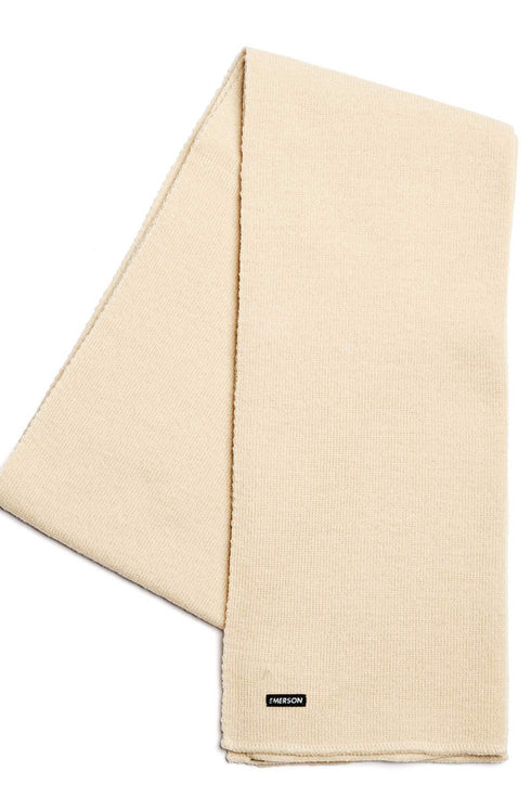 Emerson Πλεκτό Κασκόλ Εκρού