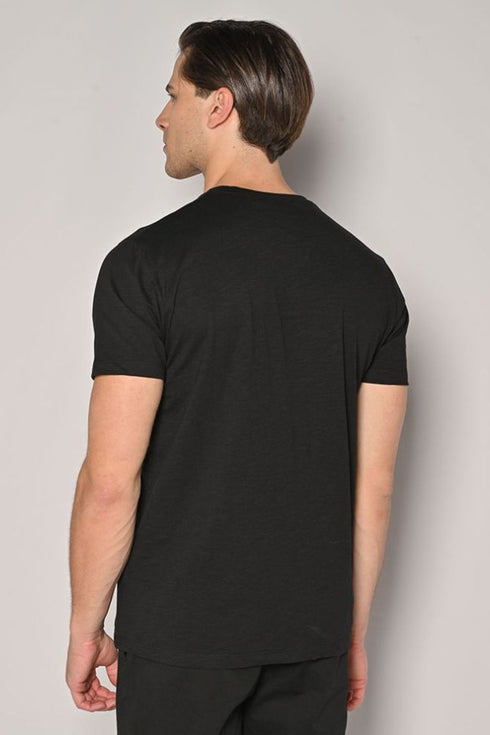 Ανδρικό T-Shirt Κοντό Μανίκι με Τσεπάκι Μαύρο Brokers