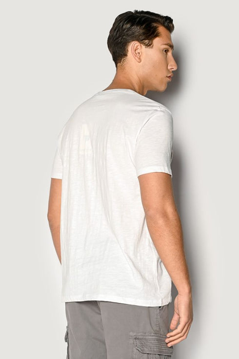 Ανδρικό T-Shirt Λευκό με Τσεπάκι Brokers