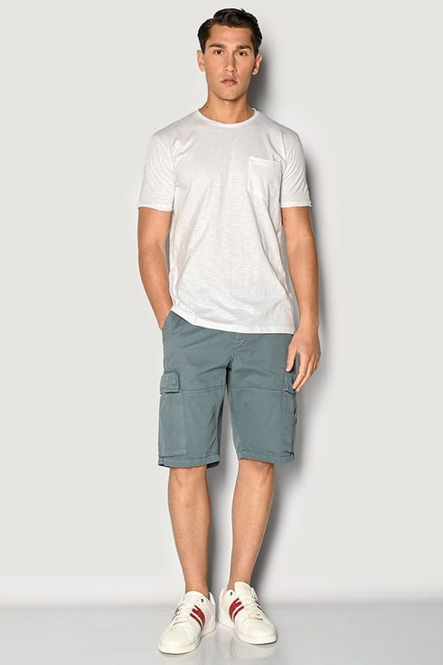 Ανδρικό T-Shirt Κοντό Μανίκι με Τσεπάκι Λευκό Camaro