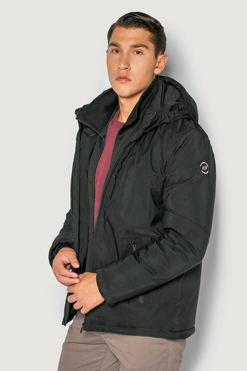 Ανδρικό Μπουφάν με Μόστρα και Κουκούλα Μαύρο Camaro