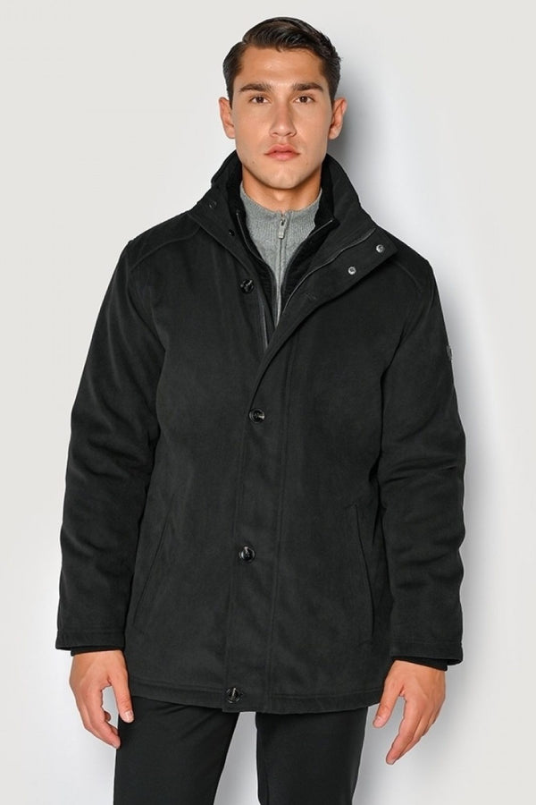 Ανδρικό Μπουφάν με Μόστρα Μαύρο SOGO