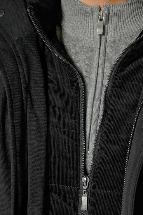 Ανδρικό Μπουφάν με Μόστρα Μαύρο SOGO