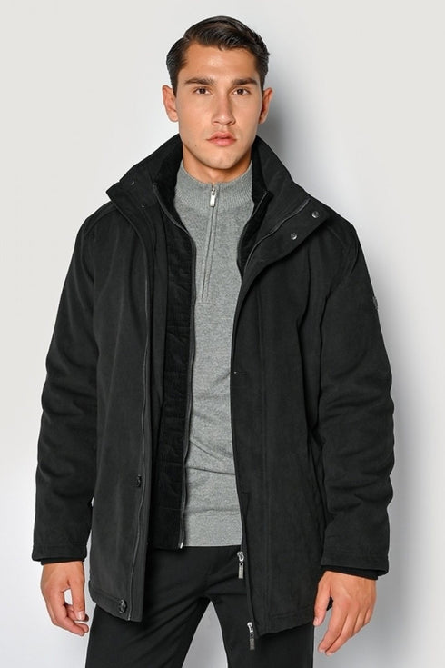 Ανδρικό Μπουφάν με Μόστρα Μαύρο SOGO