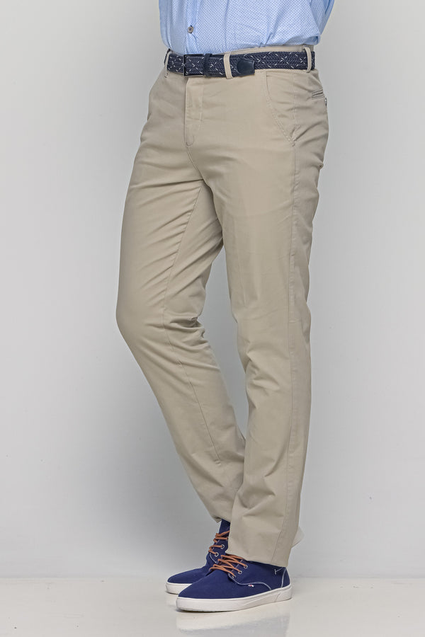 Ανδρικό Παντελόνι Chino Κανονική Γραμμή Μπεζ Lexton