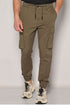 Ανδρικό Cargo Παντελόνι Brokers Με Λάστιχο Χακί