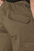 Ανδρικό Cargo Παντελόνι Brokers Με Λάστιχο Χακί