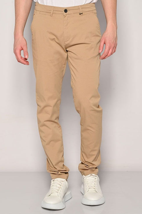 Ανδρικό Παντελόνι Chino Στενή Γραμμή Μπεζ Brokers