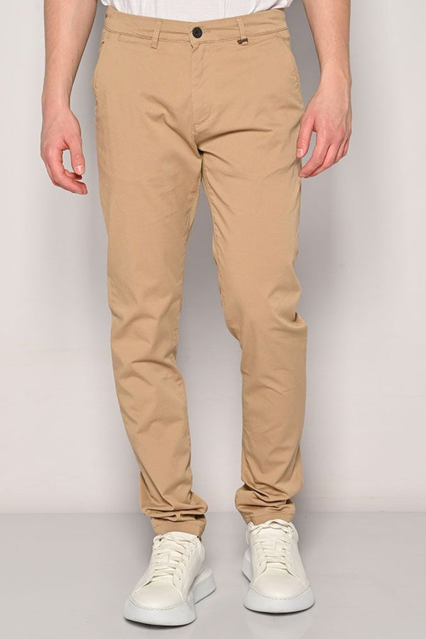 Ανδρικό Παντελόνι Chino Στενή Γραμμή Μπεζ Brokers