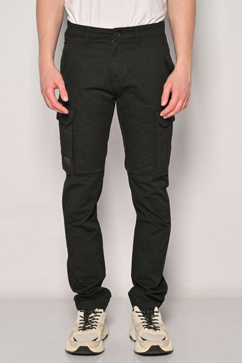 Ανδρικό Παντελόνι Cargo με Ίσιο Τελείωμα Μαύρο Camaro