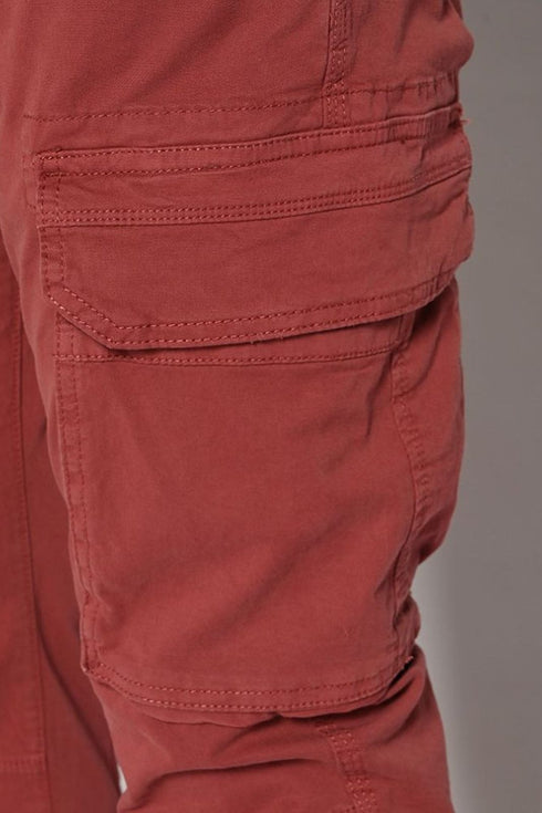 Ανδρικό Παντελόνι Cargo Χρώμα Μπορντό Camaro