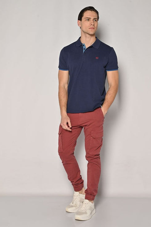 Ανδρικό Παντελόνι Cargo Χρώμα Μπορντό Camaro