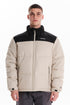 Ανδρικό Μπουφάν Puffer Εκρού-Μαύρο Emerson