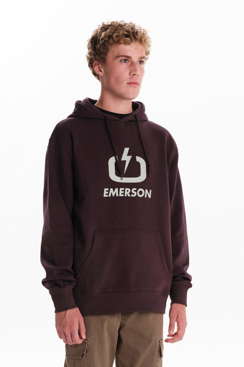 Ανδρικό Φούτερ με Κουκούλα Μπορντό Emerson