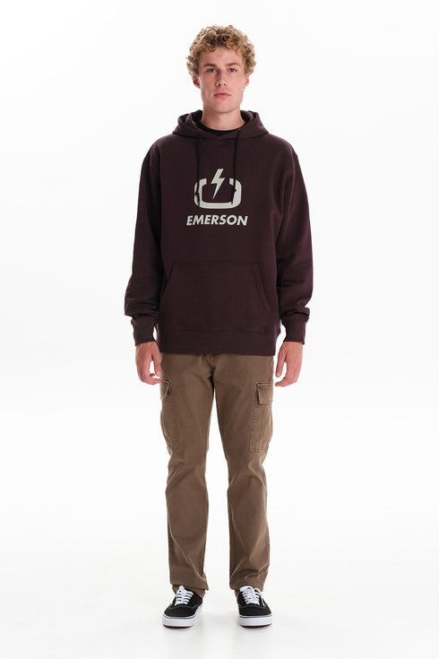 Ανδρικό Φούτερ με Κουκούλα Μπορντό Emerson