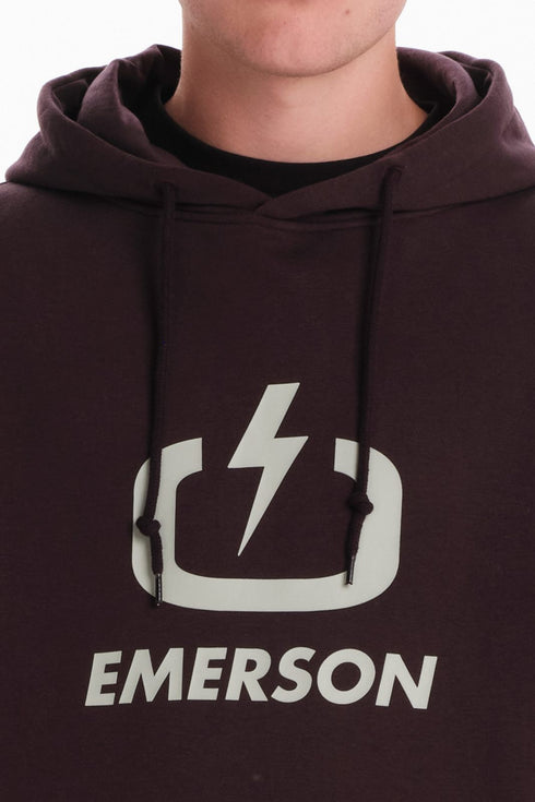 Ανδρικό Φούτερ με Κουκούλα Μπορντό Emerson