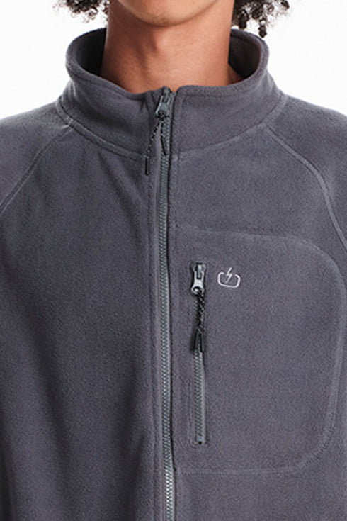 Ανδρική Ζακέτα Fleece Γκρι Emerson