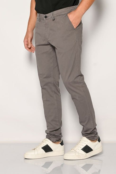 Ανδρικό Παντελόνι Chino Στενή Γραμμή Γκρι Brokers