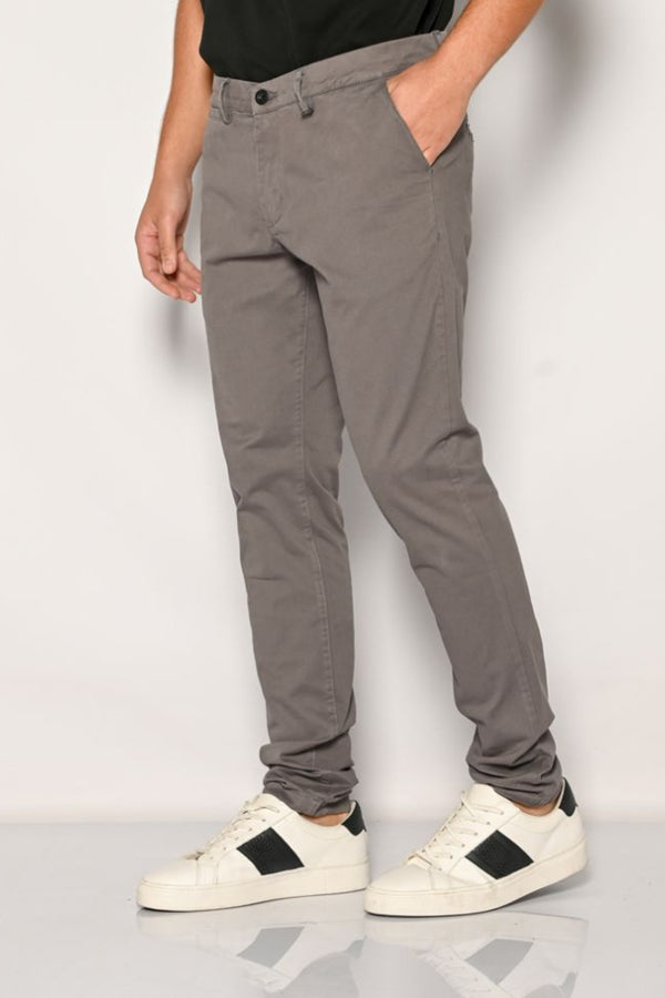 Ανδρικό Παντελόνι Chino Στενή Γραμμή Γκρι Brokers