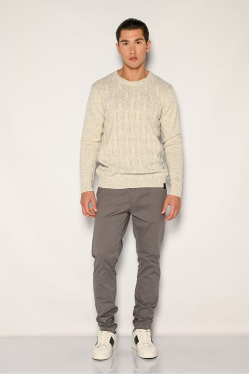 Ανδρικό Παντελόνι Chino Στενή Γραμμή Γκρι Brokers