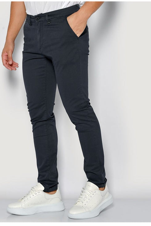 Ανδρικό Παντελόνι Chino Στενή Γραμμή Μπλε Brokers