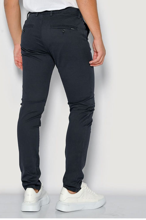 Ανδρικό Παντελόνι Chino Στενή Γραμμή Μπλε Brokers