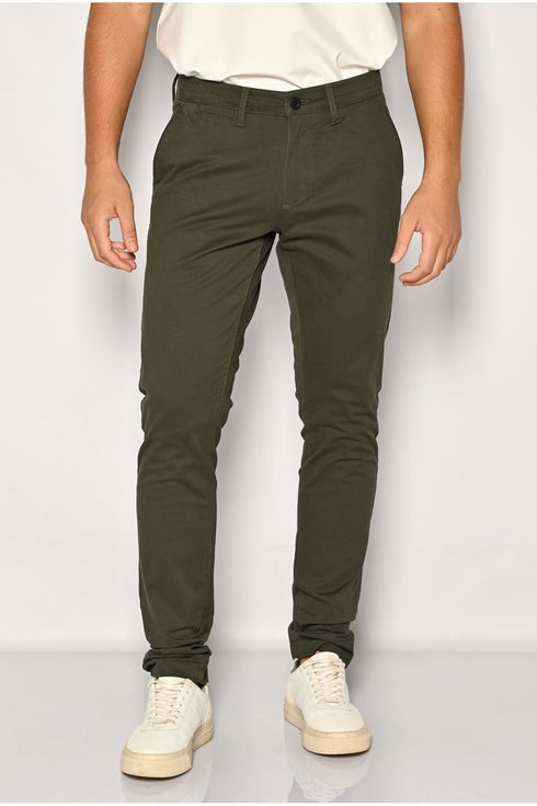 Ανδρικό Παντελόνι Chino Στενή Γραμμή Λαδί Brokers