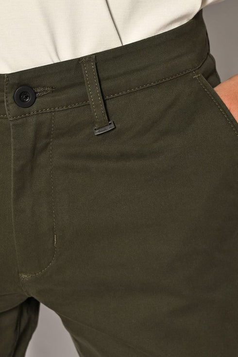 Ανδρικό Παντελόνι Chino Στενή Γραμμή Λαδί Brokers