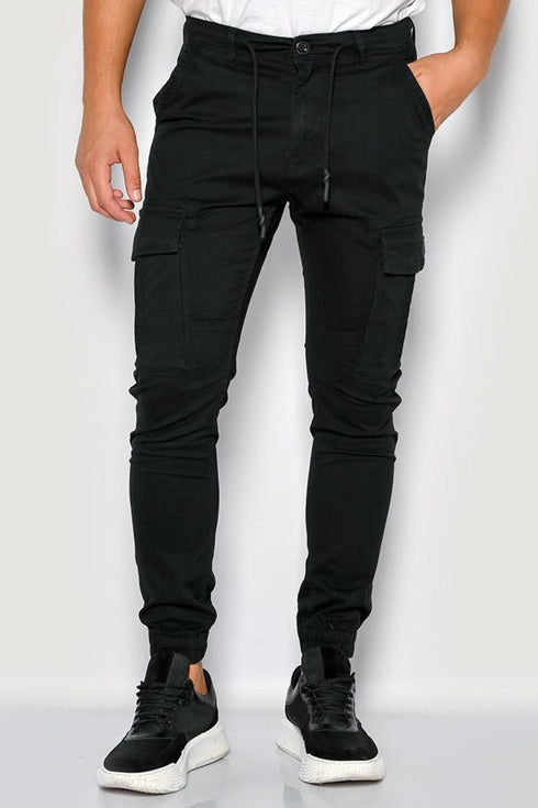 Ανδρικό Παντελόνι Cargo Μαύρο Brokers