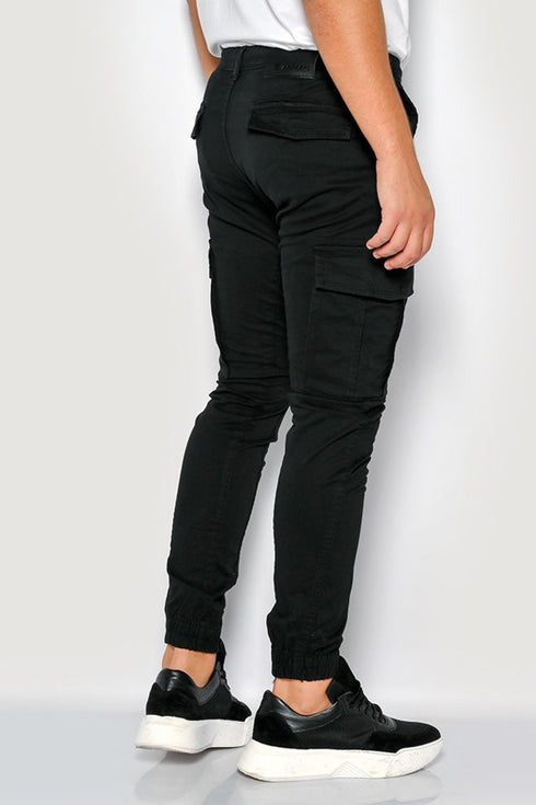 Ανδρικό Παντελόνι Cargo Μαύρο Brokers