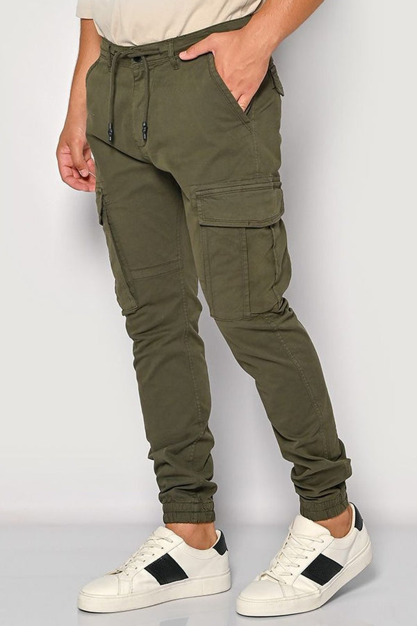 Ανδρικό Παντελόνι Cargo Χακί Brokers